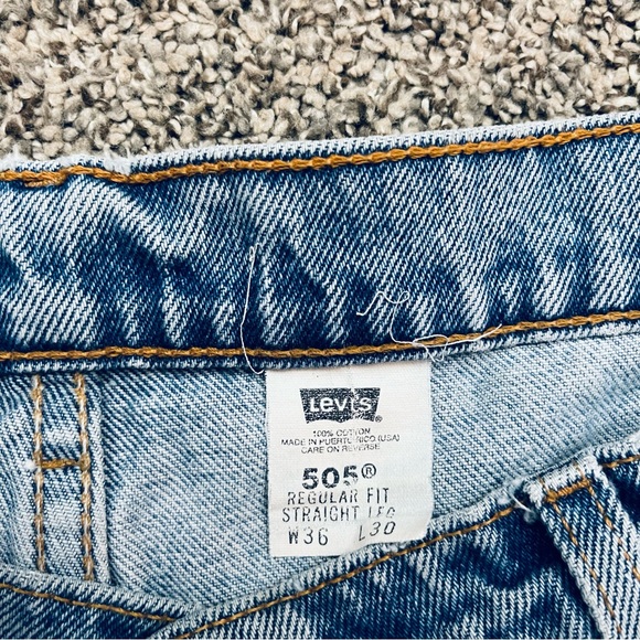 90s Levi’s 505 Straight Leg Jeans Size 36 - Picture 3 of 13
